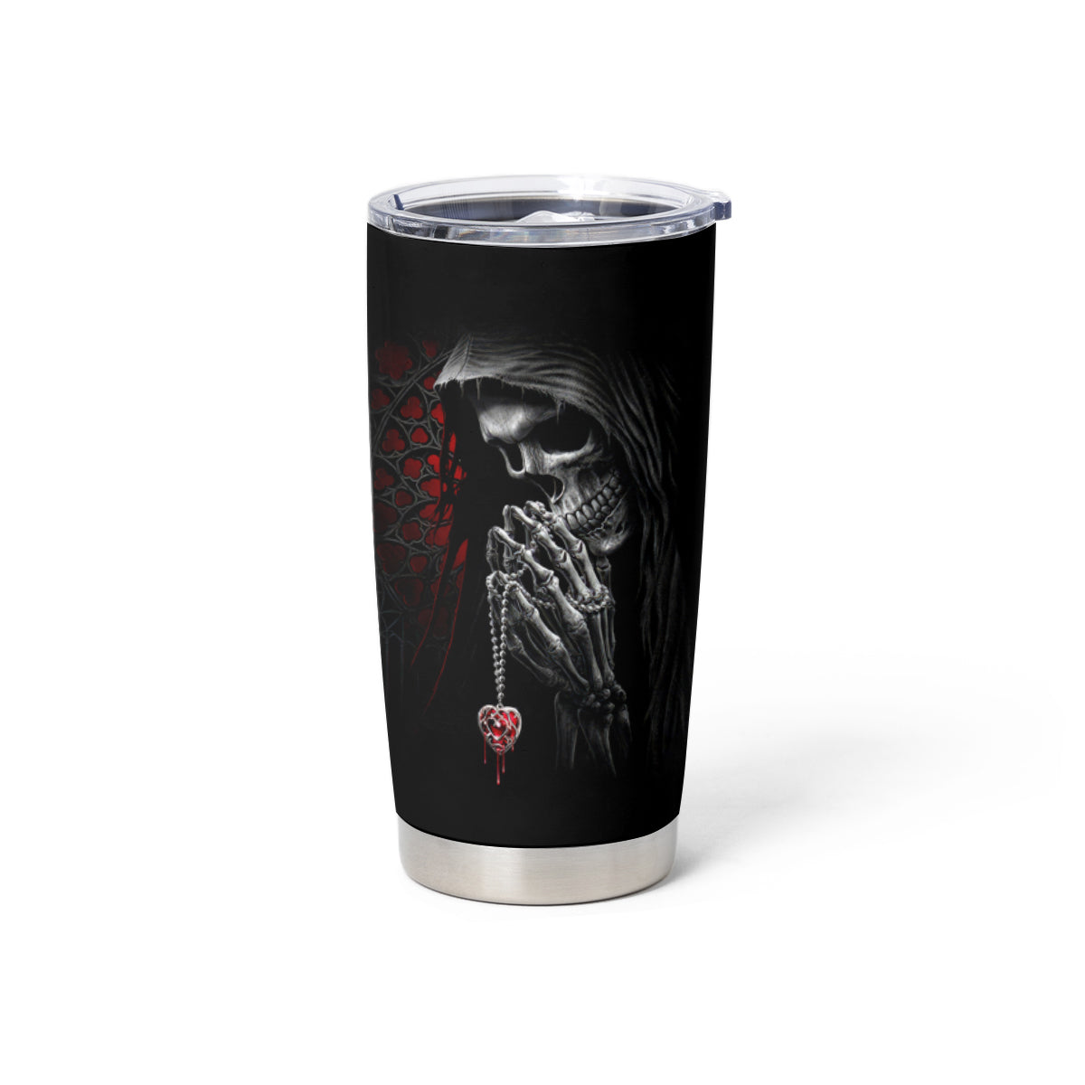 Skull Tumbler Cup Death Angel In Love - Wonder Print Shop