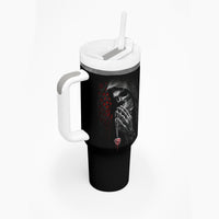 Skull Tumbler With Handle Death Angel In Love - Wonder Print Shop
