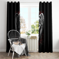 Skull Window Curtain Death Angel In Love - Wonder Print Shop