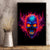 Skull Canvas Wall Art Purple Skull Fire - Wonder Print Shop