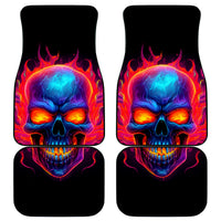 Skull Car Mats Purple Skull Fire - Wonder Print Shop