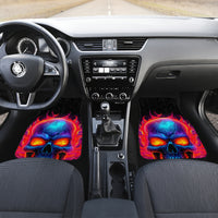 Skull Car Mats Purple Skull Fire - Wonder Print Shop