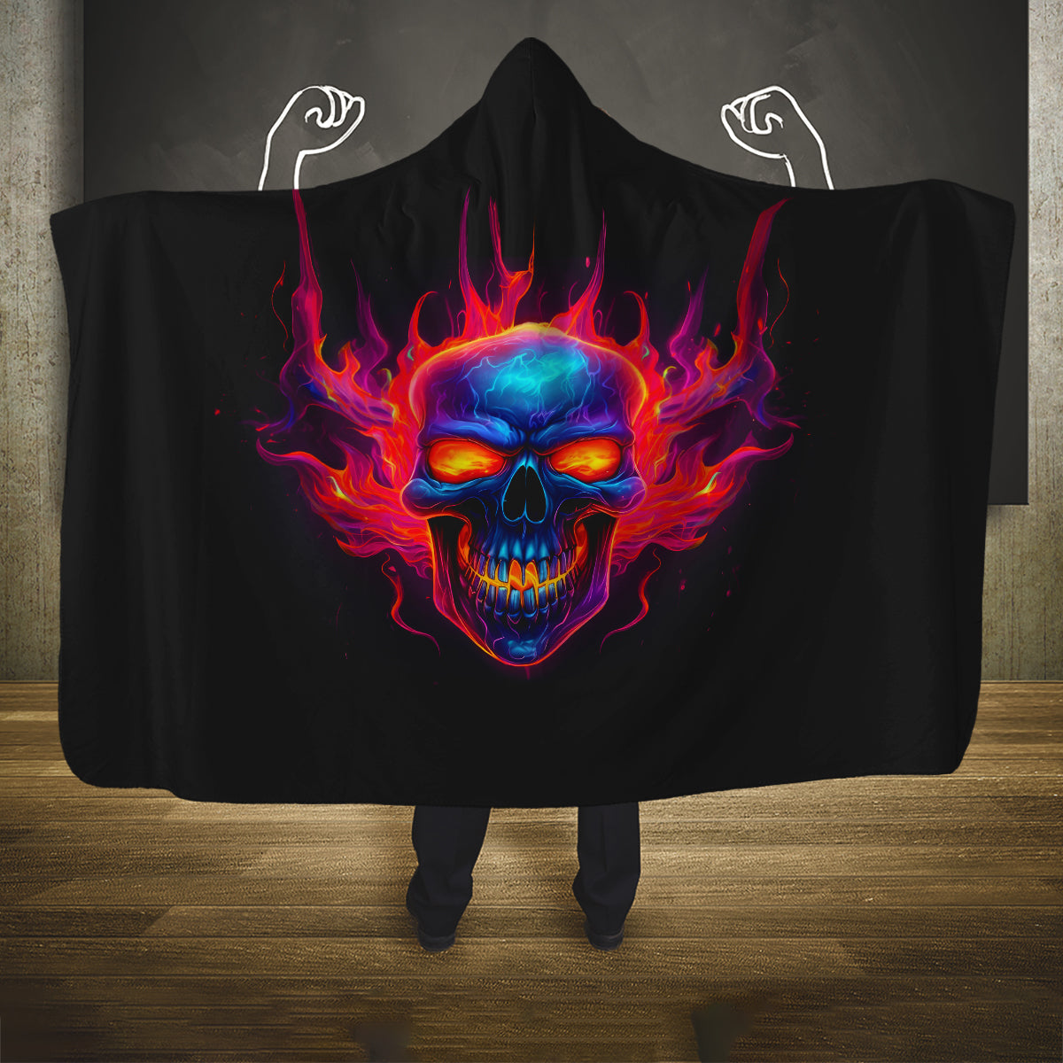 skull-hooded-blanket-purple-skull-fire