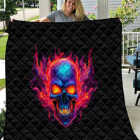 Skull Quilt Purple Skull Fire - Wonder Print Shop