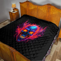 Skull Quilt Purple Skull Fire - Wonder Print Shop