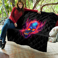 Skull Quilt Purple Skull Fire - Wonder Print Shop