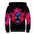 Skull Sherpa Hoodie Purple Skull Fire - Wonder Print Shop