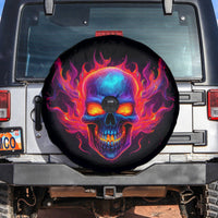 Skull Spare Tire Cover Purple Skull Fire - Wonder Print Shop