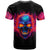 Skull T Shirt Purple Skull Fire - Wonder Print Shop