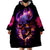 Skull Wearable Blanket Hoodie Purple Skull Fire - Wonder Print Shop