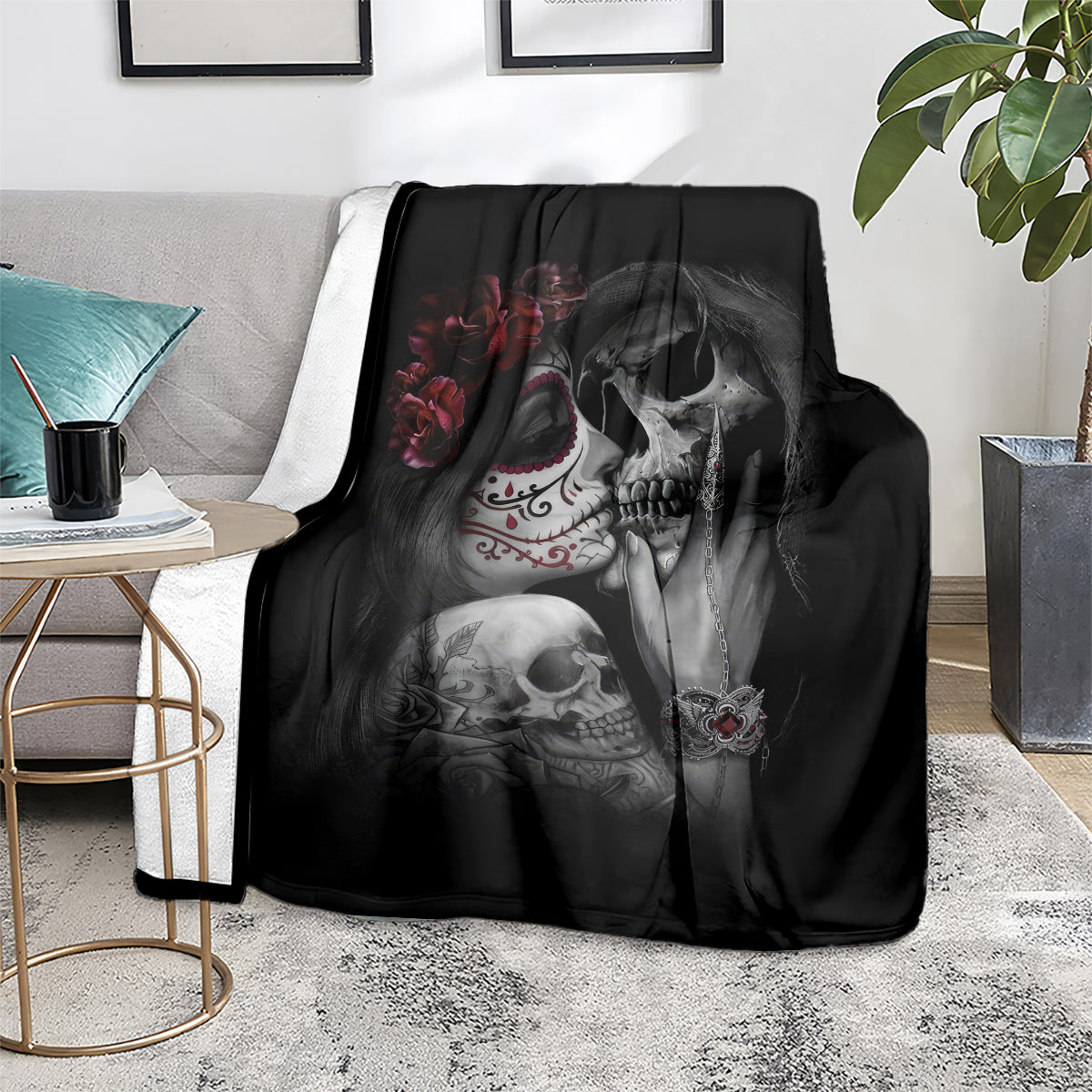 skull-blanket-death-angel-and-da-de-muertos-girl