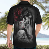 Skull Hawaiian Shirt Death Angel And Da de Muertos Girl - Wonder Print Shop