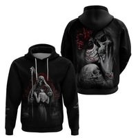 Skull Hoodie Death Angel And Da de Muertos Girl - Wonder Print Shop
