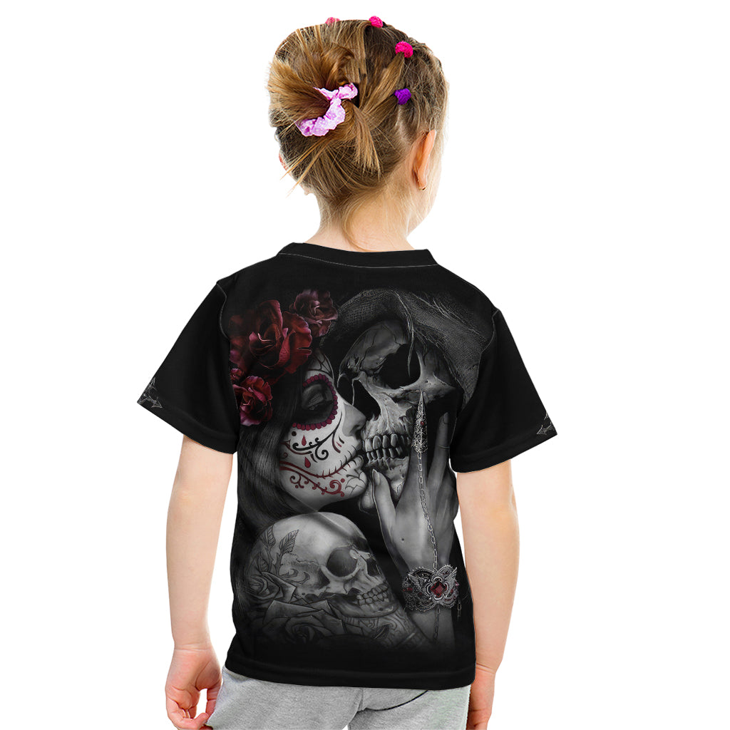 Skull Kid T Shirt Death Angel And Da de Muertos Girl - Wonder Print Shop