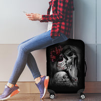 Skull Luggage Cover Death Angel And Da de Muertos Girl - Wonder Print Shop