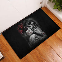 Skull Rubber Doormat Death Angel And Da de Muertos Girl - Wonder Print Shop