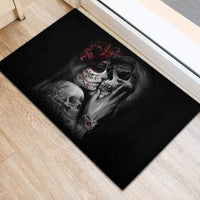 Skull Rubber Doormat Death Angel And Da de Muertos Girl - Wonder Print Shop