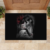 Skull Rubber Doormat Death Angel And Da de Muertos Girl - Wonder Print Shop