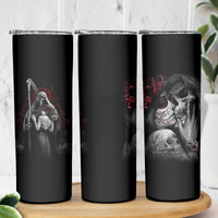 Skull Skinny Tumbler Death Angel And Da de Muertos Girl - Wonder Print Shop