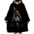 Skull Wearable Blanket Hoodie Death Angel And Da de Muertos Girl - Wonder Print Shop