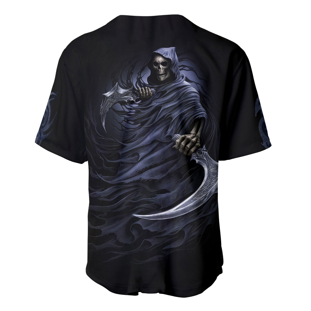 Skull Baseball Jersey Purple Death Reaper - Wonder Print Shop