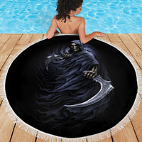 Skull Beach Blanket Purple Death Reaper - Wonder Print Shop