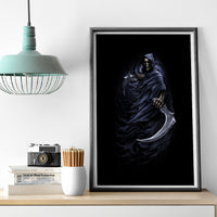 Skull Canvas Wall Art Purple Death Reaper - Wonder Print Shop