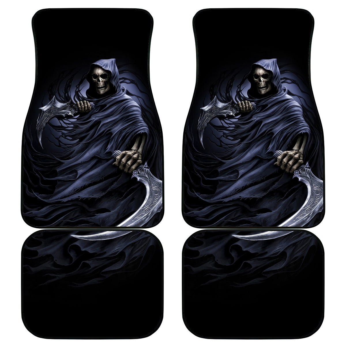 Skull Car Mats Purple Death Reaper - Wonder Print Shop
