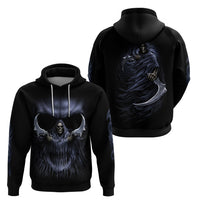 Skull Hoodie Purple Death Reaper - Wonder Print Shop