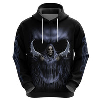 Skull Hoodie Purple Death Reaper - Wonder Print Shop