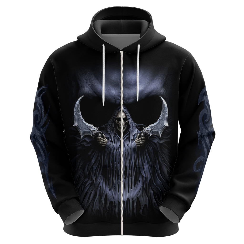 Skull Hoodie Purple Death Reaper - Wonder Print Shop