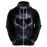 Skull Hoodie Purple Death Reaper - Wonder Print Shop