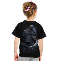 Skull Kid T Shirt Purple Death Reaper - Wonder Print Shop