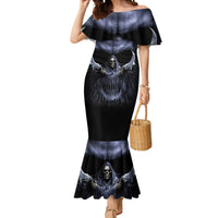 Skull Mermaid Dress Purple Death Reaper - Wonder Print Shop