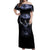 Skull Off Shoulder Maxi Dress Purple Death Reaper - Wonder Print Shop