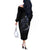 Skull Off The Shoulder Long Sleeve Dress Purple Death Reaper - Wonder Print Shop