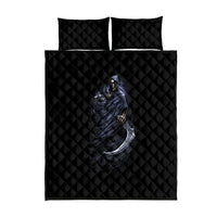 Skull Quilt Bed Set Purple Death Reaper - Wonder Print Shop