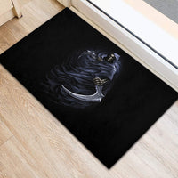 Skull Rubber Doormat Purple Death Reaper - Wonder Print Shop