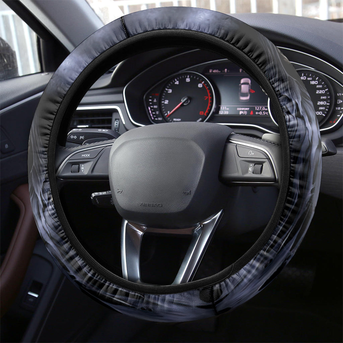 Skull Steering Wheel Cover Purple Death Reaper - Wonder Print Shop