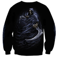 Skull Sweatshirt Purple Death Reaper - Wonder Print Shop