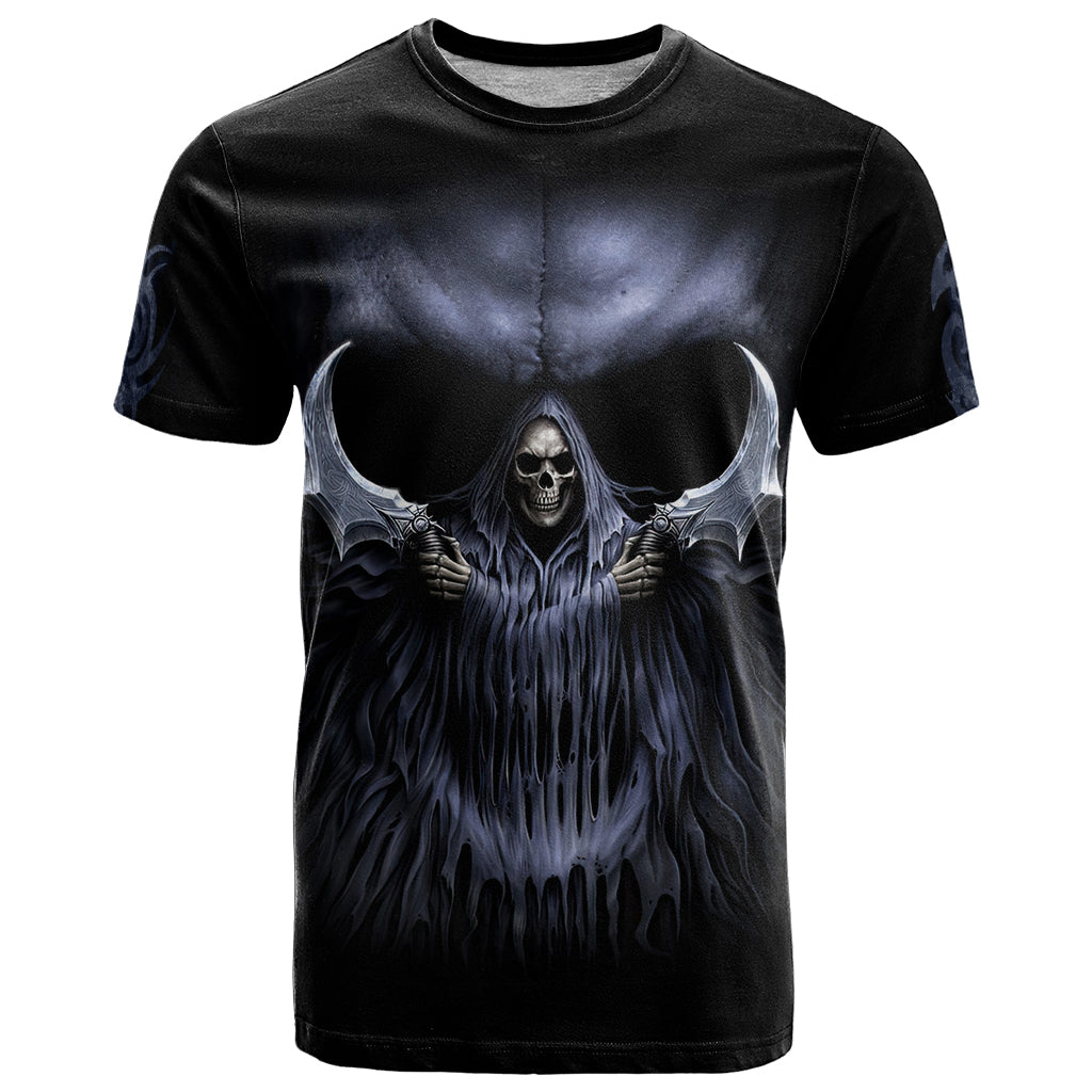 Skull T Shirt Purple Death Reaper - Wonder Print Shop