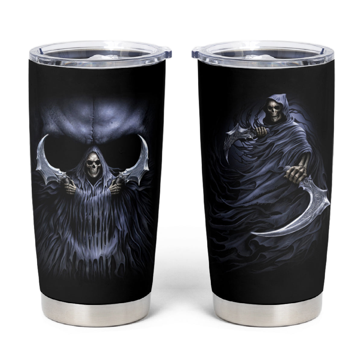 Skull Tumbler Cup Purple Death Reaper - Wonder Print Shop