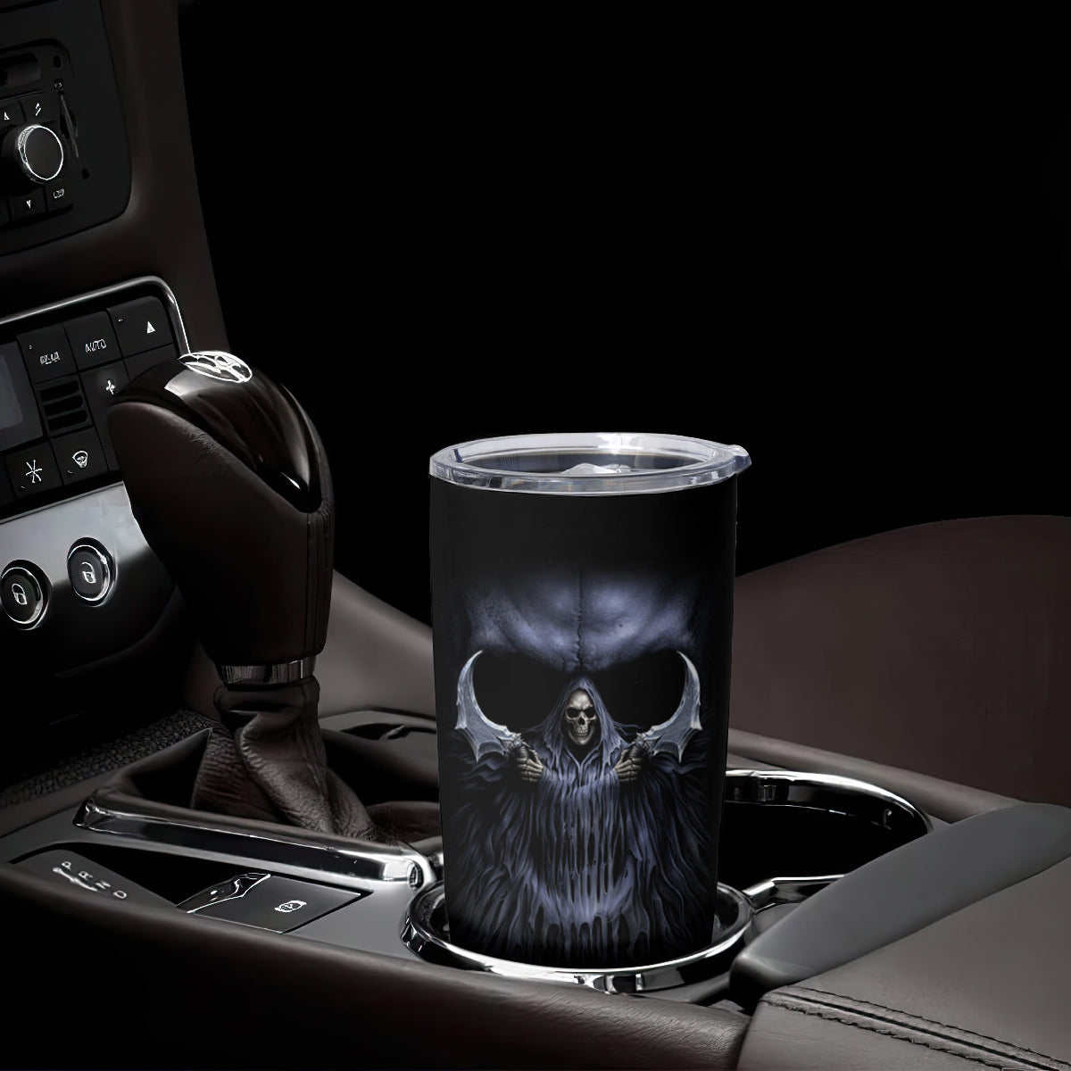 Skull Tumbler Cup Purple Death Reaper - Wonder Print Shop