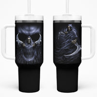 Skull Tumbler With Handle Purple Death Reaper - Wonder Print Shop