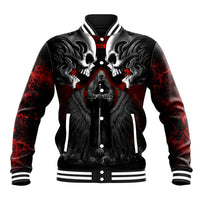 Skull Baseball Jacket Double Skull And Death Angel - Wonder Print Shop