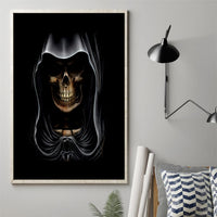 Skull Canvas Wall Art Double Skull And Death Angel - Wonder Print Shop