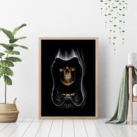 Skull Canvas Wall Art Double Skull And Death Angel - Wonder Print Shop