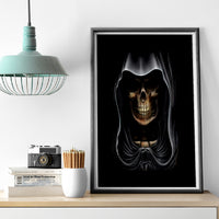 Skull Canvas Wall Art Double Skull And Death Angel - Wonder Print Shop