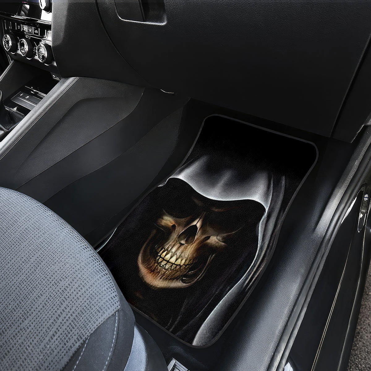 Skull Car Mats Double Skull And Death Angel - Wonder Print Shop