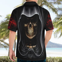 Skull Hawaiian Shirt Double Skull And Death Angel - Wonder Print Shop
